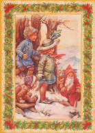 Feliz Año Navidad GNOMO Vintage Tarjeta Postal CPSM #PBM043.ES - Nouvel An