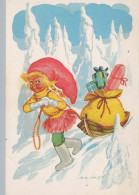 Feliz Año Navidad NIÑOS Vintage Tarjeta Postal CPSM #PBM328.ES - Nouvel An