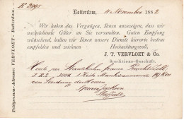 13 NOV 82 Bk G 25 Van Rotterdam Naar Düsseldorf Met Trein UTR:-ROTTERD: Zwarte Balk Met Part. Bedrukking Vervloet - Postal Stationery