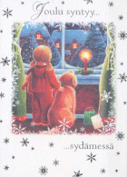 Feliz Año Navidad NIÑOS Vintage Tarjeta Postal CPSM #PAZ911.ES - New Year