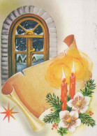 Feliz Año Navidad VELA Vintage Tarjeta Postal CPSM #PAZ585.ES - Nouvel An