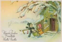 Feliz Año Navidad NIÑOS Vintage Tarjeta Postal CPSM #PAY693.ES - New Year