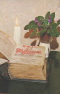 Bonne Année Noël BOUGIE Vintage Carte Postale CPSMPF #PKG151.FR - Nieuwjaar