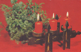 Bonne Année Noël BOUGIE Vintage Carte Postale CPSMPF #PKD968.FR - Nieuwjaar