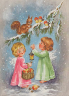 ANGE Noël Vintage Carte Postale CPSM #PBP407.FR - Engel