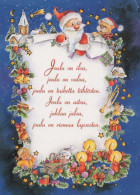 Bonne Année Noël GNOME Vintage Carte Postale CPSM #PBM045.FR - Nieuwjaar