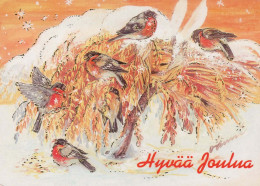 Bonne Année Noël OISEAU Vintage Carte Postale CPSM #PBM777.FR - New Year