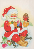 PÈRE NOËL Bonne Année Noël Vintage Carte Postale CPSM #PBL233.FR - Santa Claus