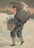 Bonne Année Noël ENFANTS Vintage Carte Postale CPSM #PAY694.FR - Nieuwjaar