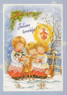 Bonne Année Noël ENFANTS Vintage Carte Postale CPSM #PAW985.FR - New Year