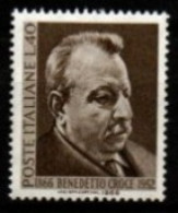 ITALIE     -   1966.   Y&T N° 943 *.    Le Philosophe Benedetto  CROCE - 1961-70:  Nuevos