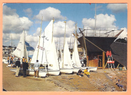 Ppgf/ CPSM Grand Format - COTES D'ARMOR - BINIC - SUR LE PORT - LE CLUB NAUTIQUE - Voiliers D'école - Vue Peu Courante - Binic