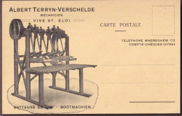 Sint-Eloois-Vijve : Albert Terryn -Verschelde : Mécanicien : Batteuse De Lin - Zijde - Vlas   - Bootmachien - Waregem