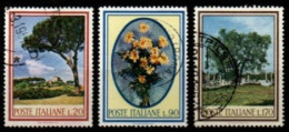 ITALIE     -   1966.   Y&T N° 946  -  948 - 949 Oblitérés. .    FLEURS  /  ARBRES - 1961-70: Gebraucht