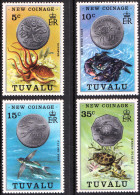 TUVALU 1976 NEW COINAGE, MARINE LIFE** - Vie Marine