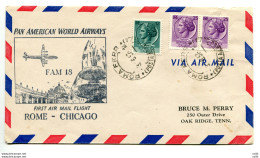 Primo Volo Roma/Chicago Del 3.6.57 - Airmail