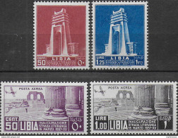 1937 Libia Libyan Litoral Road 4v. MNH Sassone N. 140/41+A - Autres & Non Classés