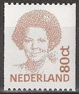 1991-1998 Beatrix (inversie) 80 Ct Rolzegel 2 Zijden Ongetand NVPH 1489a Postfris/MNH/** - Ongebruikt