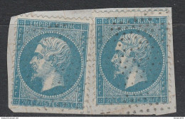 TIMBRE HORS COTE 1er SERVI SUPERBE OBLI " Pointillés Quinconces " Sur N°22 Et N°22 +GRAND - 1862 Napoleon III