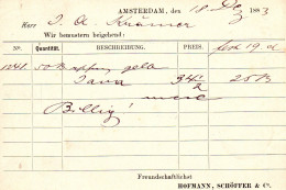 18 DEC 83   Bk G 25 Van Amsterdam Naar Trier Met Trein AMSTERD:-EMM: VII Met Part. Bedrukking Hofmann,Schöffer & Co - Ganzsachen