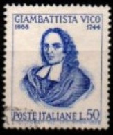 ITALIE    -     1968 .   Y&T  N° 1016  Oblitéré.     Giambattista VICO,  Philosophe - 1961-70: Oblitérés