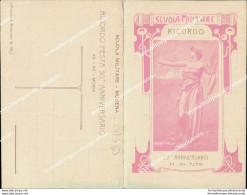 Ca580 Cartolina Militare Doppia Modena Scuola Ricordo Festa 50 Anniversario - Regimenten