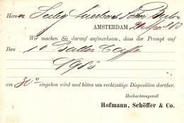 22 APR 83   Bk G 25 Van Amsterdam Naar Berlin Met Part. Bedrukking Hofmann,Schöffer & Co - Postal Stationery