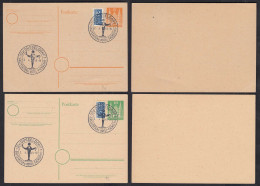 Alliierte Besetzung 2 Ganzsachen P1 + P2 Mit SST Düsseldorf 1949   (30340 - Andere & Zonder Classificatie