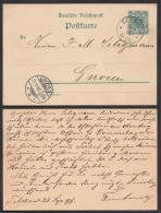 TETEROW Nach GNOIEN 21.9.1896 Klare Stempel Auf DR Ganzsachen Karte  (30432 - Andere & Zonder Classificatie