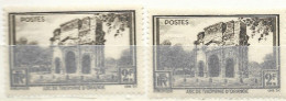 FRANCE N°389 2F BRUN FONCE ARC DE TRIOMPHE D"ORANGE 2 NUANCES NEUF SANS CHARNIERE - Ungebraucht