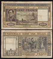 Belgium 100 Francs Banknote 1950 Pick 126 VG (5) Used   (23448 - Other & Unclassified