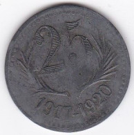 34 Hérault. Chambres De Commerce De L’Hérault. 25 Centimes 1917 - 1920, En Zinc, Frappe Décalé De 10 H – 4 H - Noodgeld