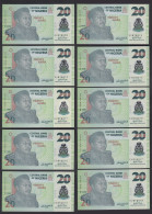 NIGERIA 10 Stück á 10 Naira 2008 Pick 34d UNC (1) Dealer Lot Polymer   (89234 - Otros – Africa