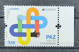2023 - Portugal - MNH - EUROPA - Azores - Peace, Value Of Humanity - 1 Stamp + Block Of 1 Stamp - Blokken & Velletjes