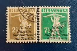 Swiss Service BIT 1924 Yvert 62 & 64 - Dienstmarken