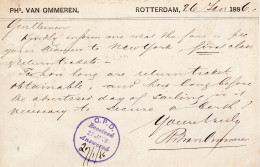 26 JAN 86    Bk G 25 Van Rotterdam Naar Liverpool Met Part. Bedrukking PHs. Van Ommeren - Postal Stationery