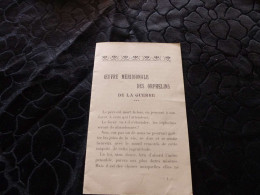 VP-132 , Oeuvre Méridionale Des Orphelines De La Guerre - Documents