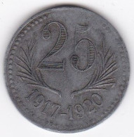 34 Hérault. Chambres De Commerce De L’Hérault. 25 Centimes 1917 - 1920, En Zinc, Frappe Monnaie - Monétaires / De Nécessité