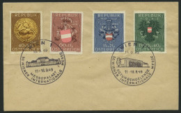 ÖSTERREICH 937-40 BRIEF, 1949, Kriegsgefangenen- Und Heimkehrerfürsorge Auf Umschlag Mit Sonderstempel 50. Wiener Messe, - Sonstige & Ohne Zuordnung