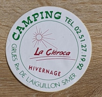 AUTOCOLLANT CAMPING LA CLÉROCA -  GRUES ROUTE DE L'AIGUILLON SUR MER - 85 VENDÉE - Stickers