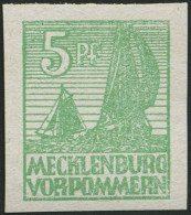 MECKLENBURG-VORPOMMERN 32xb **, 1946, 5 Pf. Mittelgrün, Kreidepapier, Pracht, Gepr. Kramp, Mi. 240.- - Other & Unclassified