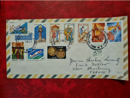 Lettre BRESIL AEROPORTO DE JUHLO SALVADOR  TIMBRES DIVERS FOLKLORE - Storia Postale