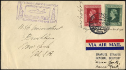 NIEDERLANDE 21.5.1946, Erstflug Der KLM AMSTERDAM-NEW YORK, Feinst, Müller 325 - Airmail