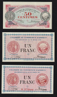 BB: Chambre De Commerce D'Annecy (Dpt 74) Rare Lot De 3 Billets: 50c Du 26/04/1916, 1F Du 14/03/1916 ..... - Cámara De Comercio