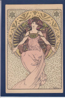 CPA Mucha Non Circulée Art Nouveau Femme Women Collection Des Cent - Mucha, Alphonse