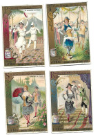 S 385 , Liebig 6 Cards, Le Carnaval En Italie (2 Cards Have Small Crease In Top Corner) (ref B6) - Liebig