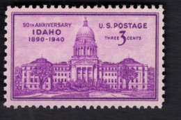 2036554685 1940 SCOTT 896 (XX) POSTFRIS MINT NEVER HINGED - IDAHO STATEHOOD - 50TH ANNIV - Neufs