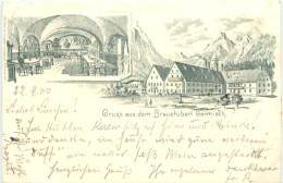 Gruss Aus Dem Braustüberl Garmisch - Litho - Garmisch-Partenkirchen