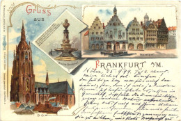 Gruss Aus Frankfurt - Litho - Frankfurt A. Main