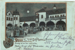 Gruss Aus Dem Hofbräuhaus München - Litho - Muenchen